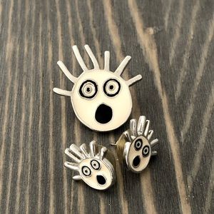 Vintage Lapel Pin and Pierced Earrings